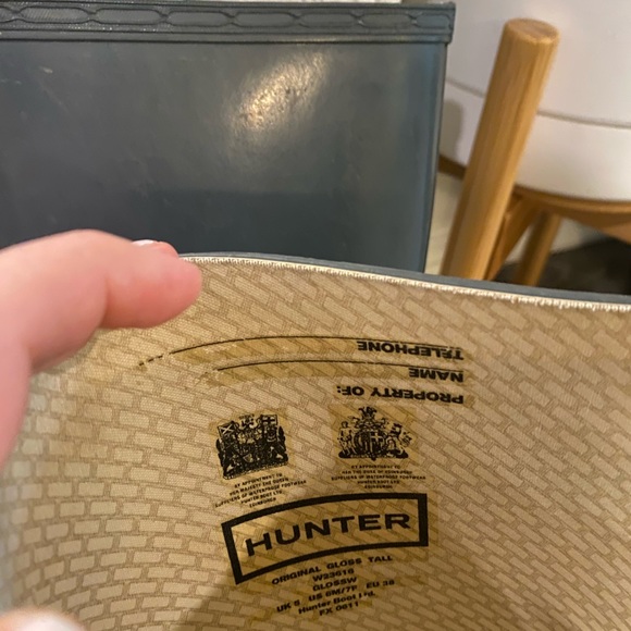 Hunter Rain boots Size 7F original gloss tall - Picture 6 of 6